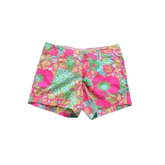 Lilly Pulitzer Callahan Shorts Size 00 – Bright Floral Print - Picture 1 of 6